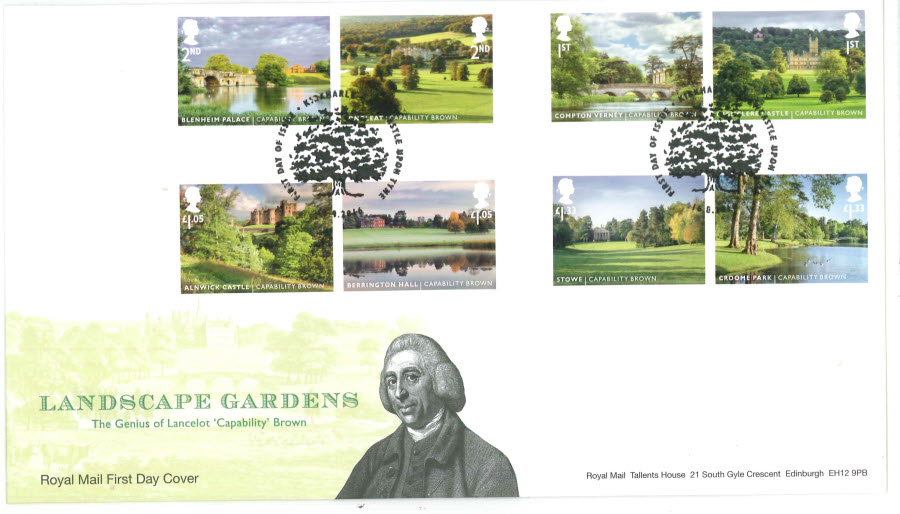 2016 - Landscape Gardens First Day Cover - F D I Kirkmarle,Newcastle upon Tyne Postmark